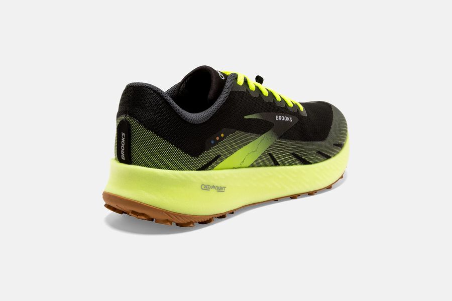 Brooks Running Shoes - Catamount Trail Mens - Black/Green - AYW-574923